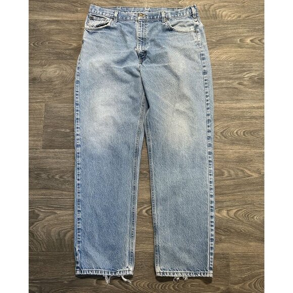 Carhartt B160 DST Jeans 40x34 Light Wash Straight Fit Durable Workwear Denim - Picture 2 of 12